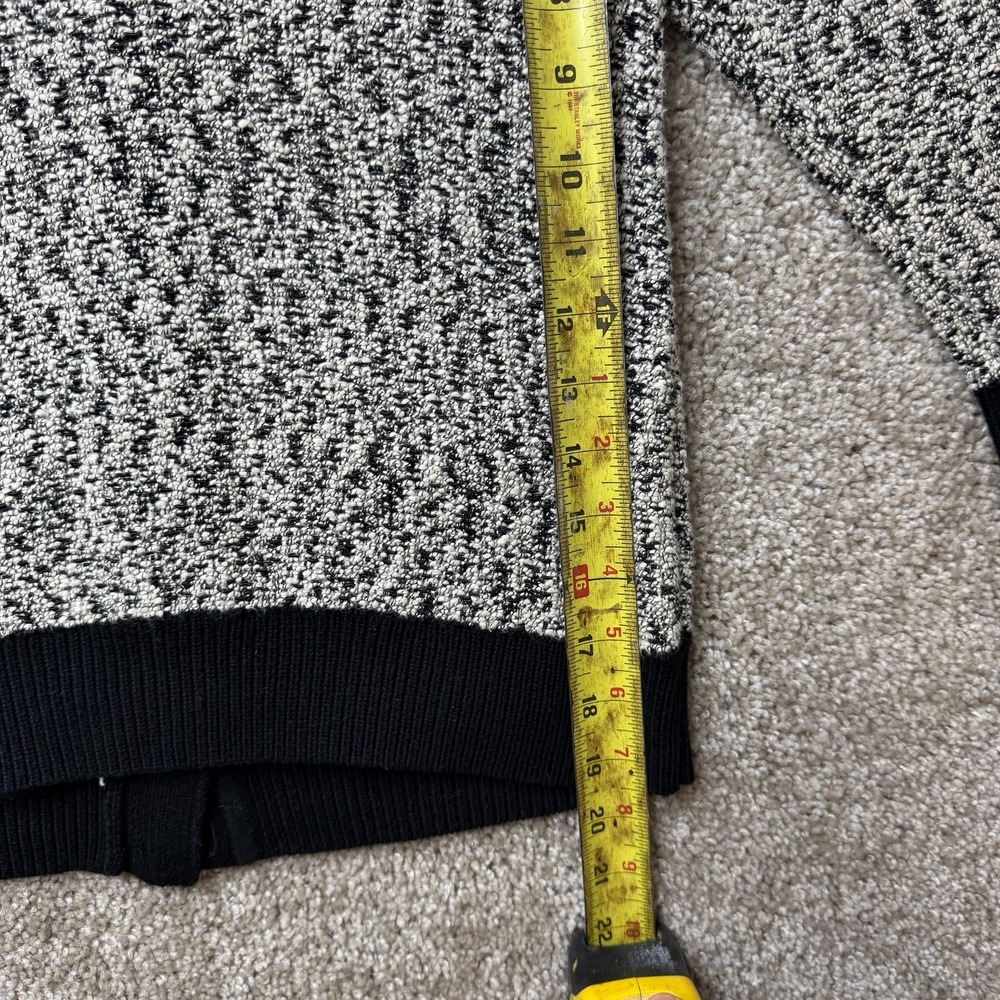Ann Taylor Black & White Marled Short-Sleeve Cardigan - Picture 7 of 9
